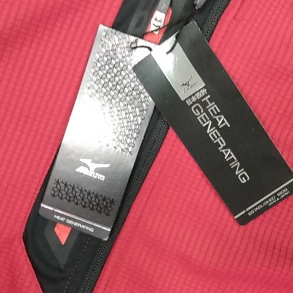 Mizuno Pro Heat Generating Sport Jacket Sm Rd/blk New with Tags - Picture 2 of 8